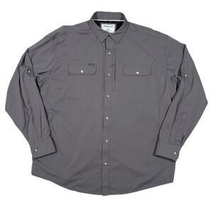 Poncho Shirt Mens XL Magnetic Pockets Regular Fit Roll Tab Sleeve Fishing Hiking